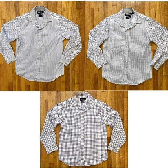 Alberto Cardinali Bundle Of 3 Long Sleeve Button Down Shirts Boys Size 8 - Picture 1 of 16